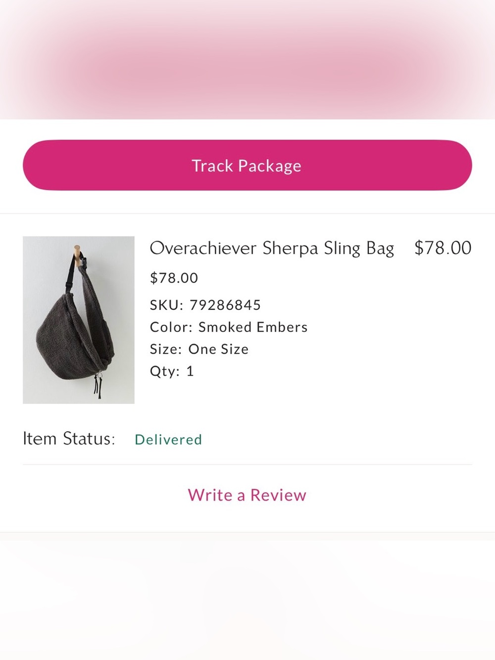 Free people Overachiever Sherpa Sling Bag